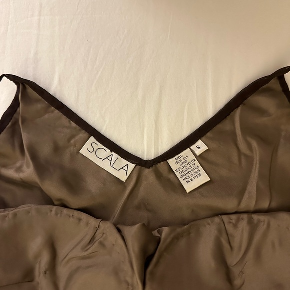 Whimsical Beaded Scala brown dress Size S - Picture 4 of 4